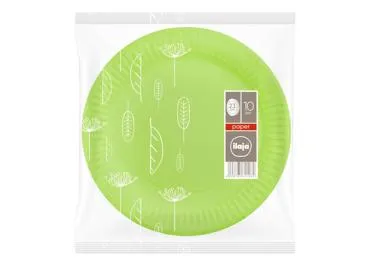 Rohelised pabertaldrikud ILAJA 23cm 10tk