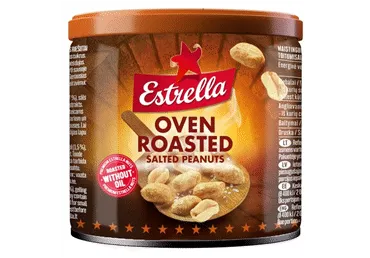 Zemesrieksti Estrella krāsnī cepti un sālīti 140g