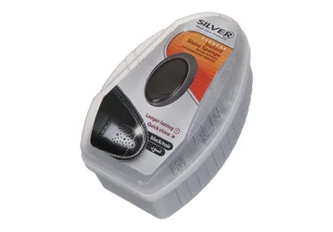 Apavu sūklis ar dozat. SILVER melns 6ml