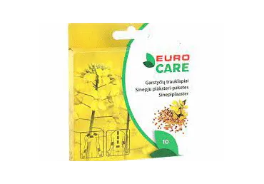 Sinepiplaaster karbis EUROCARE 10tk