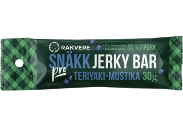 Snäkk jerky RAKVERE teriyaki-mustika 30g