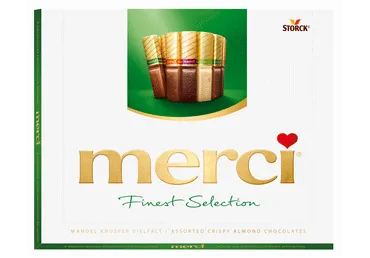 Šok.assortii mandliga Merci STORCK 250g