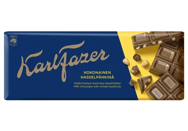 Šokolāde ar veseliem lazdu riekstiem 200g, Karl Fazer