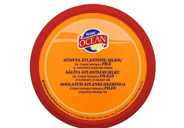 Sālīti siļķu filejas gabaliņi ar sīpoliem eļlā WIDE OCEAN 200g