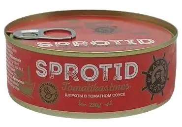 Sprotid tomatikastmes KAPTEN GRANT, 230g