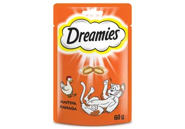 Suupiste kassidele DREAMIES kanalih.60g