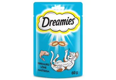 Suupiste kassidele DREAMIES lõhega 60g