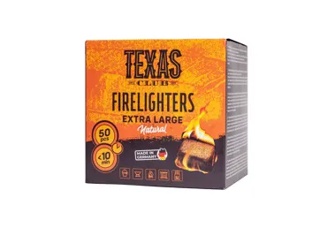 Süütekuubikud TEXAS CLUB XXL suurus, 50tk, pakk, ECO