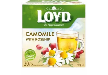 Zāļu tēja LOYD kumelīšu mežrozīšu 20x2g