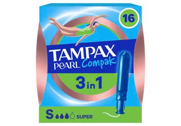 Tampoonid TAMPAX Compak Pearl Super, 16tk
