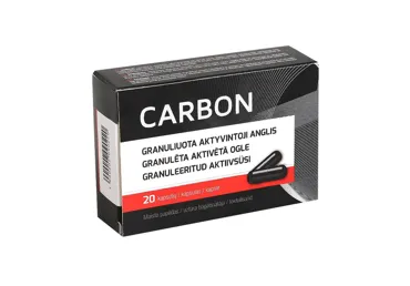 Toidulisand carbon gran.aktiivsüsi 20tk