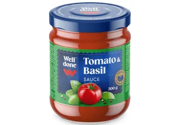 Tomātu mērce ar baziliku WELL DONE 500g
