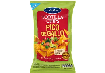 Kraukšķīgi kukurūzas čipši ar Pico de Gallo garšu 185g, Santa Maria