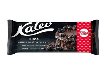 Tume küpsetusšokolaad 70% VILMA 190g