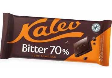 Tume šokolaad Bitter 70%, KALEV, 100g