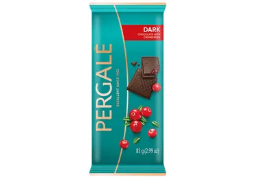 Šokolāde tumšā ar dzērvenēm 85g, Pergale
