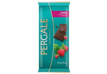 Tume šokolaad vaarikatükkidega Pergale 85g