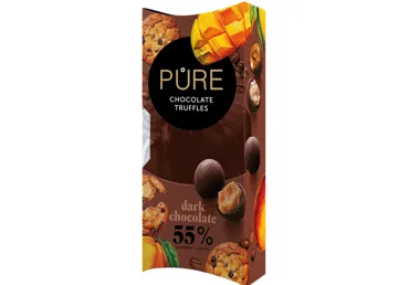 Tumeda šok.trühvlid valik PURE 108g