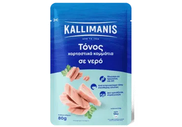 Tuunikalatükid vees KALLIMANIS, 80g