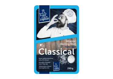 Siļķu fileja mazsālīta eļļā ZIGMAS 240g