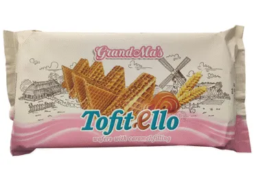 Vafeles ar karameles pildījumu TOFITELLO 220g  