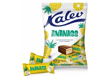 Vahvlikompvek Ananass KALEV 150g