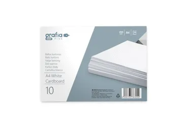 Valge kartong GRAFIA A4, 10lk