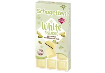 Šokolādes gabaliņi SCHOGETTEN Pistacio White 100g
