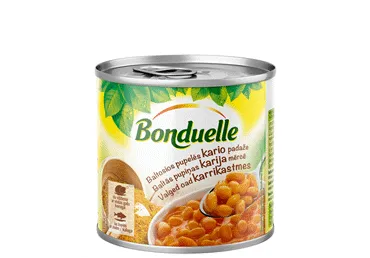 Baltās pupiņas karija mērcē Bonduelle, 430g
