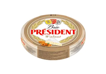 Valgehall.juust PRESIDENT Brie pähkl.,kg