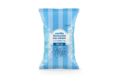 Saldējums MIO&RIO vaniļas vafeļu glāzītē 65g