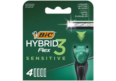 Varuterad BIC Hybrid Flex 3, Sensit. 4tk