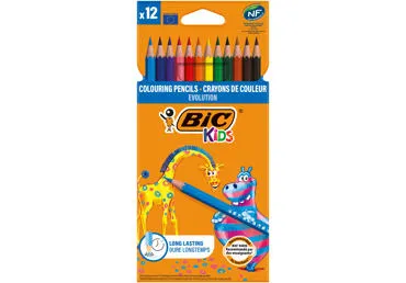 Värvilised pliiatsid Evolution BIC 12tk