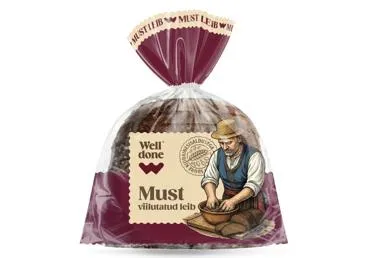Viilutatud must leib WELL DONE, 375g