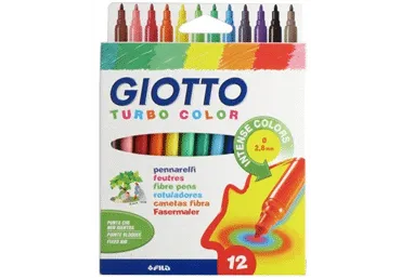 Viltpliiatsid GIOTTO Turbo, 12värvi