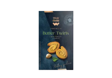 Sviesta cepumi ar ķiplokiem un pētersīļiem WELL DONE PREMIUM 75g