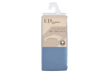 Palags ar gumiju 180x200+30cm zils