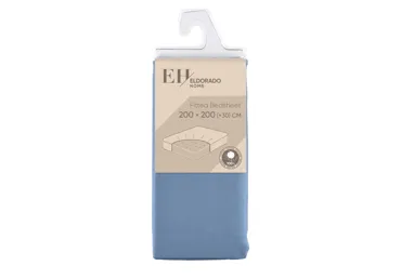 Palags ar gumiju 200x200+30cm zils