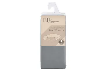 Palags ar gumiju 90x200+30cm tumši brūns