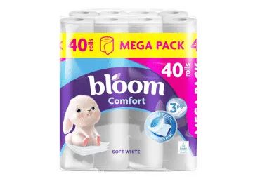 WC paber BLOOM Comfort white 3kih, 40rl