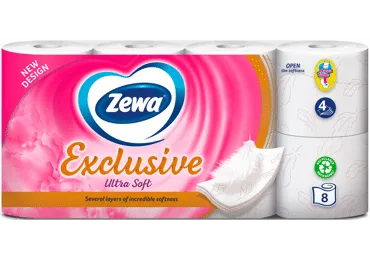 WC paber ZEWA Excl. Ultra Soft 4kih. 8rl