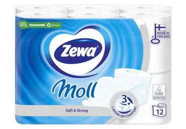 WC paber ZEWA Moll valge 3kih. 12rl