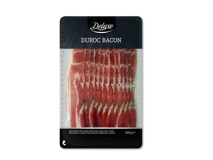 Deluxe Bekons no "Duroc" cūkas šķēlēs 100g