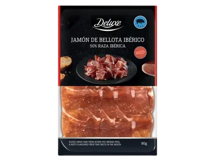 Deluxe Vītināts Ibērijas cūkas šķiņķis šķēlēs 90g