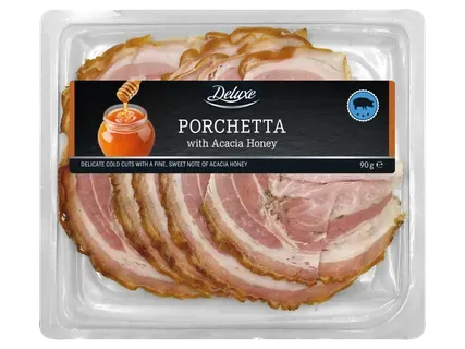 Deluxe Cūkas pavēdere šķēlēs 90g