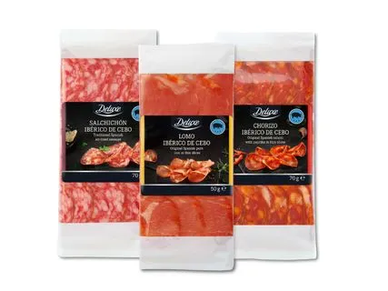 Deluxe Ibērijas cūkas desa vai šķiņķis šķēlēs 50g