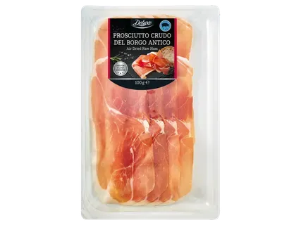 Deluxe Vītināts šķiņķis "Prosciutto Crudo" 100g