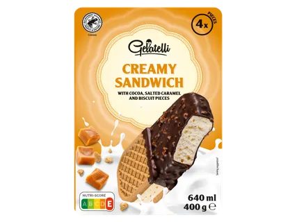 GELATELLI Jäätis soolatud karamelli ja küpsisega