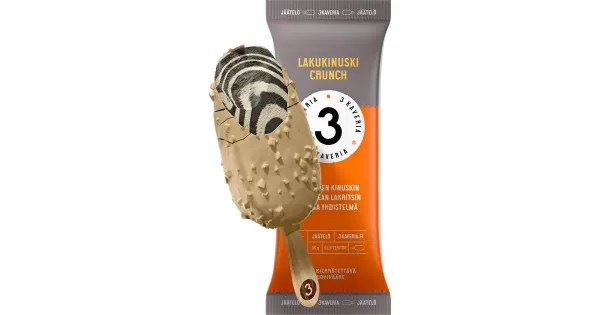 3 Kaverin Karamelli-Lagritsamaitseline Pulgajäätis 80 G / 110 Ml