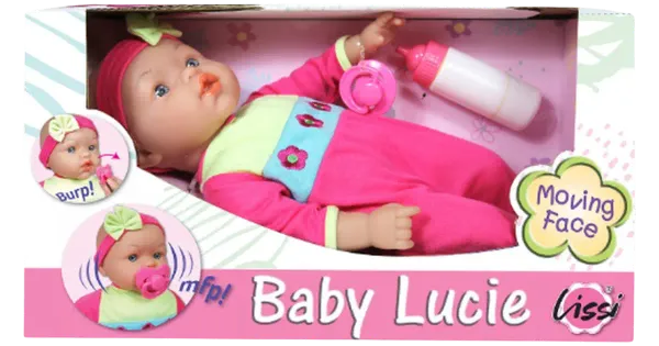 38 cm liikuv nägu beebi lucie